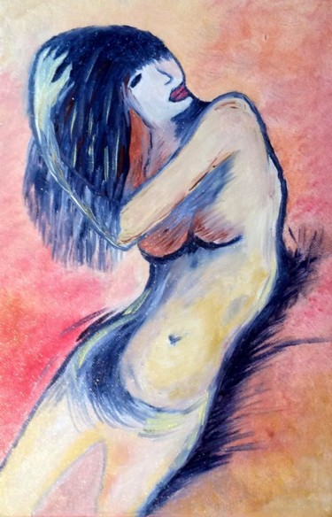 Painting titled "Sensualité" by Oap, Original Artwork, Oil