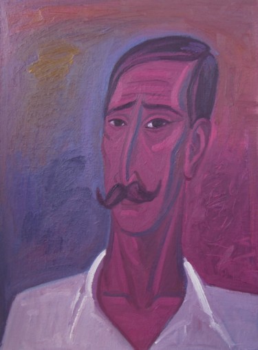 Картина под названием "Colonel Buendia" - Артём Овчинников, Подлинное произведение искусства, Масло