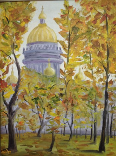 Картина под названием "Осень" - Ольга Суйкова, Подлинное произведение искусства, Масло