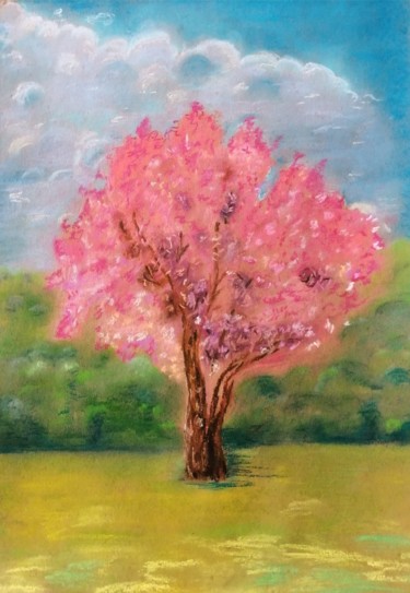 Картина под названием "Весна" - Olga Dokuchaeva, Подлинное произведение искусства, Пастель