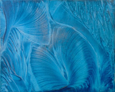 Pintura titulada "Nuées Bleutées d'Ar…" por Obel'Isa, Obra de arte original, Cera Montado en Bastidor de camilla de madera