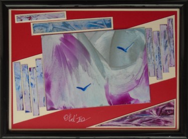 Картина под названием "Bisous en volée" - Obel'Isa, Подлинное произведение искусства, Воск