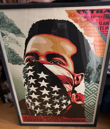 Printmaking titled "JUSTICE" by Shepard Fairey (Obey), Original Artwork