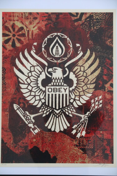 Druckgrafik mit dem Titel "Keep it underground" von Shepard Fairey (Obey), Original-Kunstwerk, Siebdruck