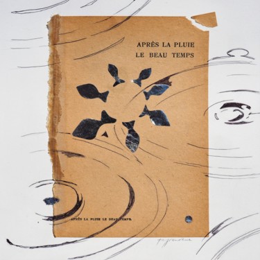 "après la pluie" başlıklı Kolaj Paola Grendene tarafından, Orijinal sanat, Kolaj Karton üzerine monte edilmiş