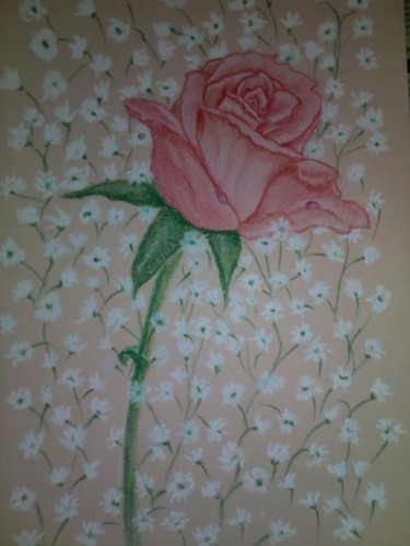 Рисунок под названием "Роза" - Nlo, Подлинное произведение искусства