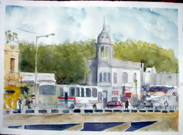 Painting titled "Viaducto Montevideo" by Orlando Buccino, Original Artwork