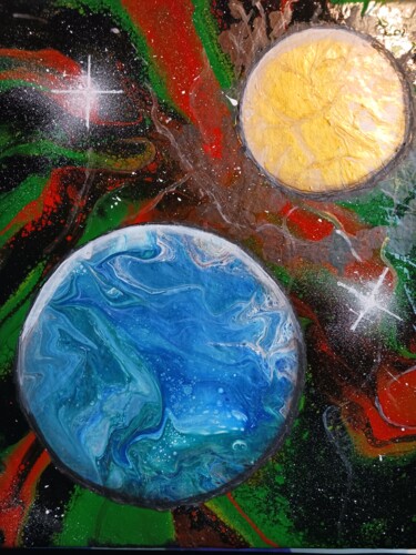 Pittura intitolato "Galaxy" da Oc, Opera d'arte originale, Acrilico