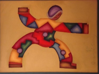 Schilderij getiteld "Fuerza Tarabuco" door Fernando Lucio Ocampo-Sandy, Origineel Kunstwerk