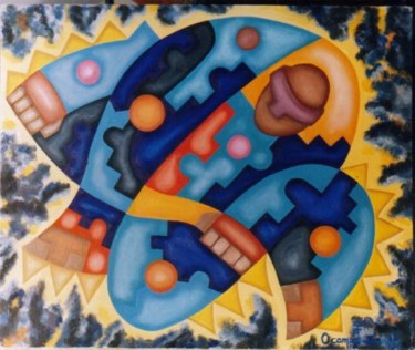 Pintura intitulada "ThakoBamba" por Fernando Lucio Ocampo-Sandy, Obras de arte originais, Óleo