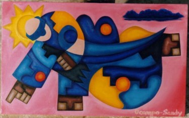 Painting titled "Cocha-Kaza" by Fernando Lucio Ocampo-Sandy, Original Artwork