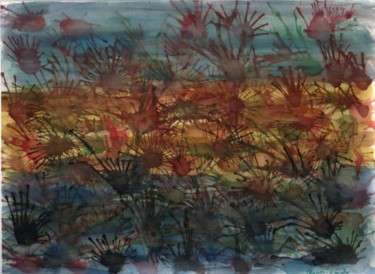 Pintura titulada "sunset and color dr…" por Fernando Lucio Ocampo-Sandy, Obra de arte original