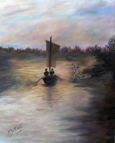 绘画 标题为“Rêverie au fil de l…” 由Maryse Bessière, 原创艺术品, 油