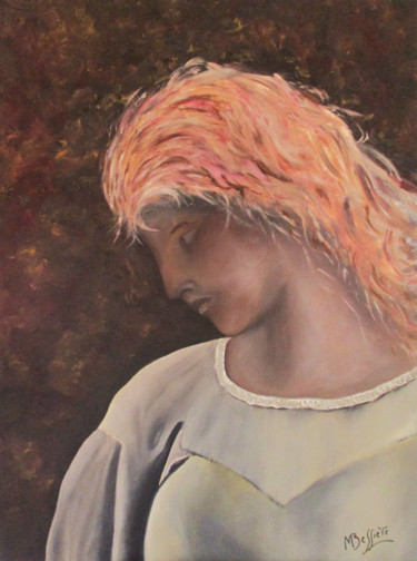 Painting titled "Humilité" by Maryse Bessière, Original Artwork, Oil
