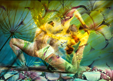 Цифровое искусство под названием "SONGES" - Oceamc, Подлинное произведение искусства, Фотомонтаж Установлен на Алюминий