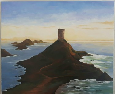 Pittura intitolato "Les îles Sanguinair…" da Caroline Brochard, Opera d'arte originale, Acrilico