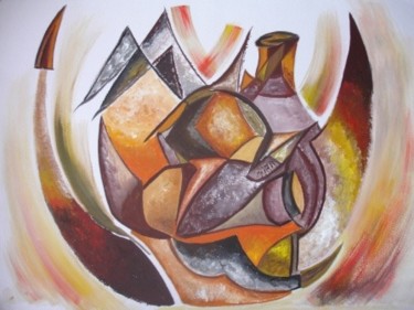 Painting titled "burning flames embr…" by Cesc, Original Artwork