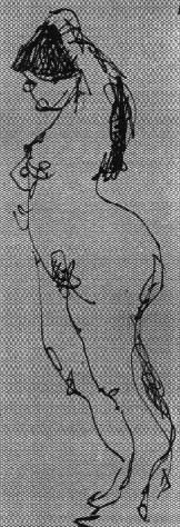 Dibujo titulada "Dona dempeus" por Ocell, Obra de arte original
