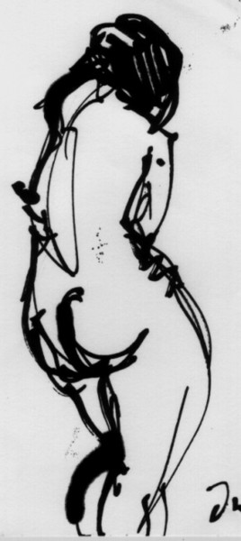 Dibujo titulada "Apunt" por Ocell, Obra de arte original