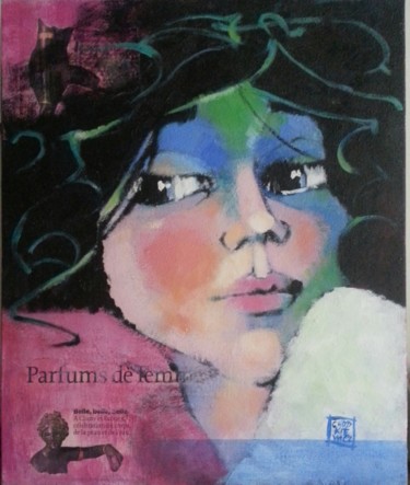 Peinture intitulée "parfum de femme" par Odile Chodkiewicz, Œuvre d'art originale, Acrylique