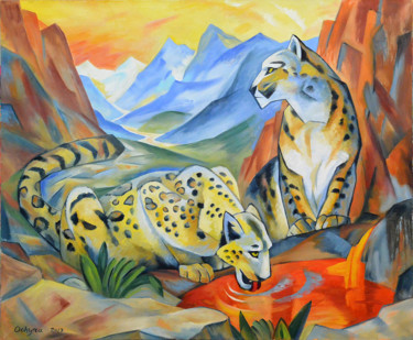 Painting titled "At The Source" by Marianna Ochyra, Original Artwork, Oil