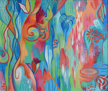 Peinture intitulée "Aphrodite" par Marianna Ochyra, Œuvre d'art originale, Acrylique