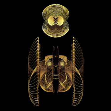 Digitale Kunst getiteld "DIGITAL SKULL -  01…" door Octoedro Art, Origineel Kunstwerk, 3D-modellering