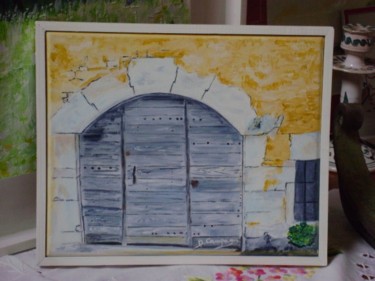 Peinture intitulée "la porte du jardin…" par Daniel Campagne, Œuvre d'art originale