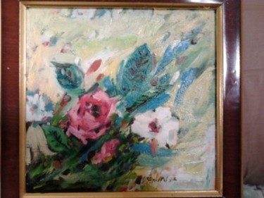 Painting titled "Flowers" by Odad, Original Artwork, Oil