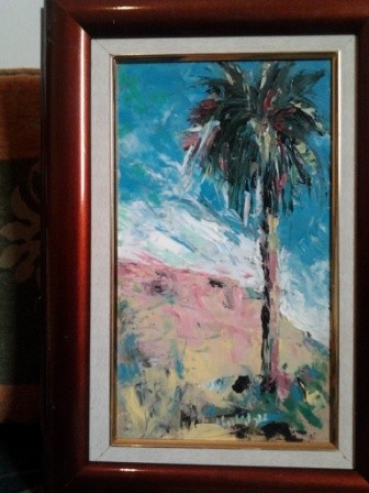Painting titled "A date-palm" by Odad, Original Artwork