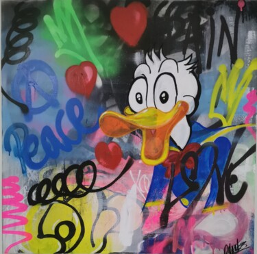 Painting titled "Love at the first s…" by Odart, Original Artwork, Acrylic Mounted on Wood Stretcher frame