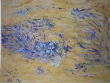Peinture intitulée "chardons des sables" par Ode, Œuvre d'art originale, Huile