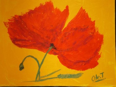 Painting titled "COQUELICOT DE REVERS" by Ode, Original Artwork