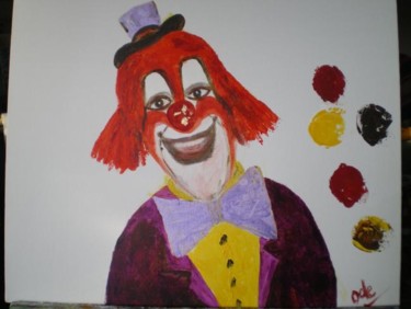 Painting titled "CLOWN CHARLY" by Ode, Original Artwork