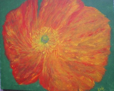 Peinture intitulée "Un coquelicot soleil" par Ode, Œuvre d'art originale