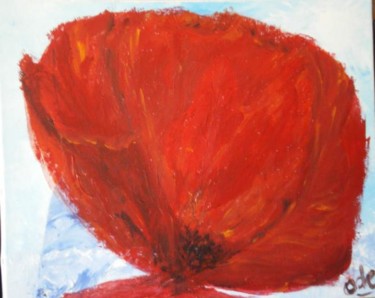 Peinture intitulée "Coquelicot de mer" par Ode, Œuvre d'art originale