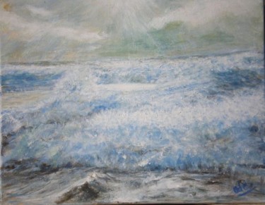 Peinture intitulée "Mer agitée" par Ode, Œuvre d'art originale