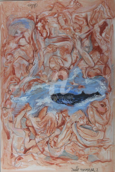Peinture intitulée "Auto reverse" par Odélo, Œuvre d'art originale, Acrylique