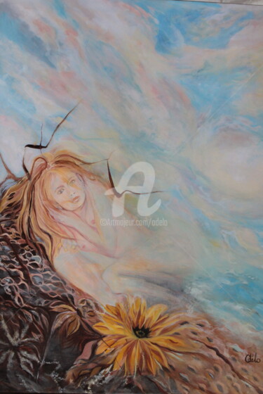 Peinture intitulée "le souffle de nadia" par Odélo, Œuvre d'art originale, Huile