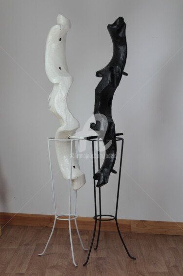Rzeźba zatytułowany „joug contre joug” autorstwa Odélo, Oryginalna praca, Drewno