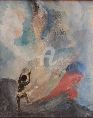 Malerei mit dem Titel "Vent de sable" von Odélo, Original-Kunstwerk, Öl