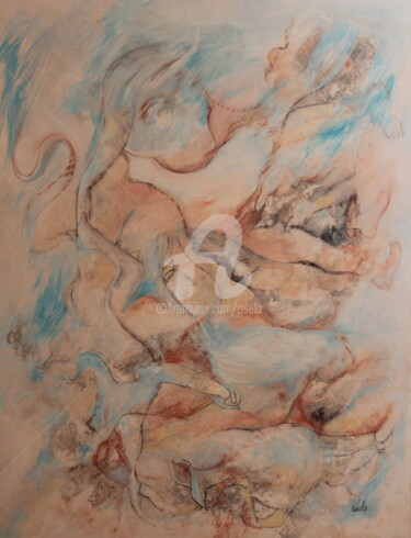 Peinture intitulée "Le Passé Recomposé" par Odélo, Œuvre d'art originale, Huile