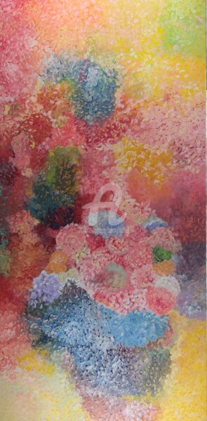 Картина под названием "Emulsion sentimenta…" - Odélo, Подлинное произведение искусства, Масло Установлен на Деревянная рама…