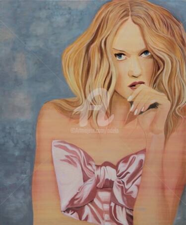 Картина под названием "le cadeau" - Odélo, Подлинное произведение искусства, Масло Установлен на Деревянная рама для носилок