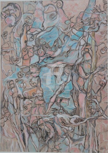 Pittura intitolato "Fontainebleau parad…" da Odélo, Opera d'arte originale, Acrilico