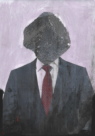 Pintura intitulada "L'homme ciment de b…" por Odetka Tuduri, Obras de arte originais, Acrílico