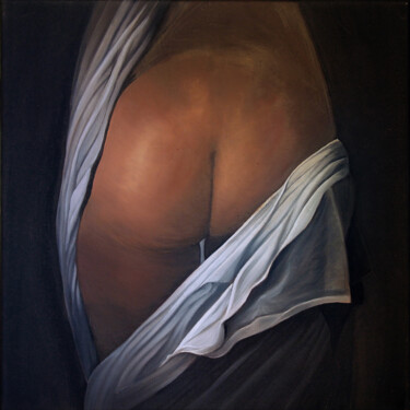 Картина под названием "Drapé 02" - Odile Faure, Подлинное произведение искусства, Масло