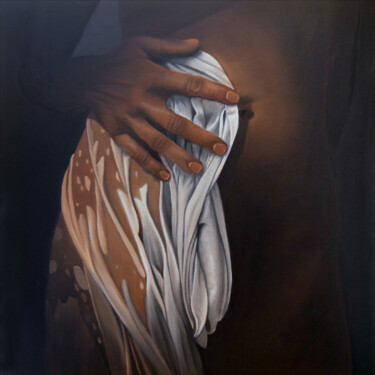 Картина под названием "Drapé 05" - Odile Faure, Подлинное произведение искусства, Масло