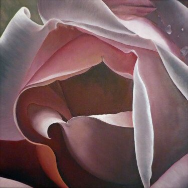 Peinture intitulée "Rose 05" par Odile Faure, Œuvre d'art originale, Huile Monté sur Châssis en bois