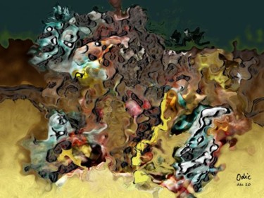 Peinture intitulée "fragmentation du dé…" par Maurice Odic, Œuvre d'art originale, Huile